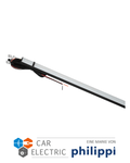 1m LED Stripe in Aluschiene inkl. Anschlussleitung Schwarz/Silber