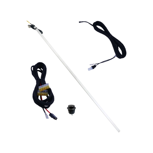 Beleuchtungsset mit LED-Stripe schwarz und Schalter