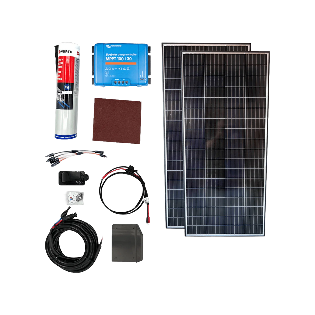 Solaranlagen-Set 2 × 190 Wp mit Victron-Laderegler