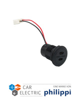 Power USB-C Doppelsteckdose PD/QC ohne LED konfektioniert
