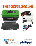 Komplettset Adventure - 150Ah LiFePO4 Batterie, 70A DC/DC Booster, 190Wp Solar, 1600W Wechselrichter inklusive Landstrom und 12V Absicherung sowie Verbraucher!