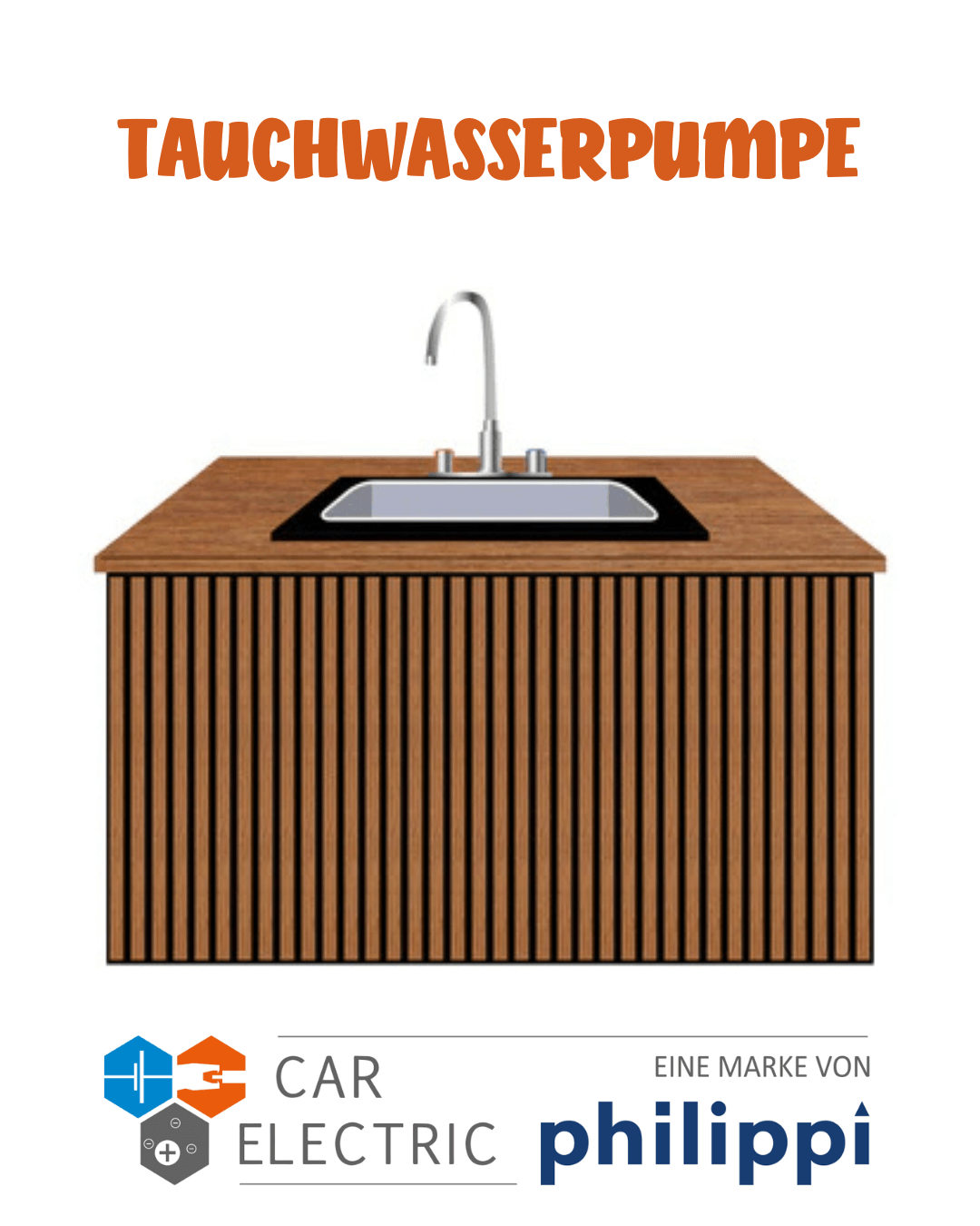 Wasserset mit Tauchpumpe, Wasserhahn und Kabelsatz für den Camper